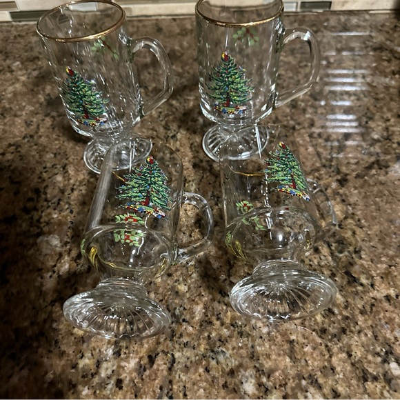 Spode Christmas Tree Irish Coffee Mugs Set of 4 - Vintage!!! - Picture 6 of 16